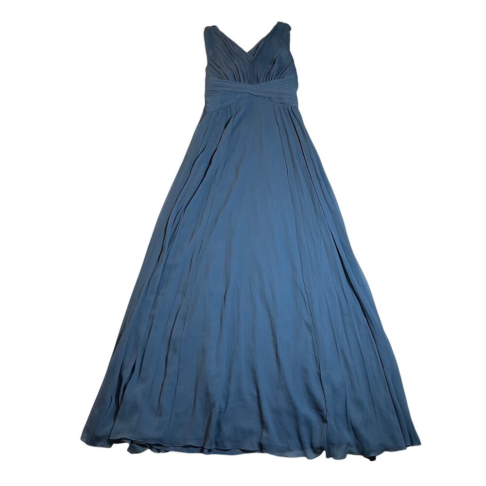 ASOS DESIGN Sleeveless Ruched Bodice Drape Bridesmaid Maxi Dress Size 2 Bridal